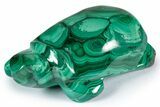 Flowery, Malachite Turtle Carving - DR Congo #337805-1